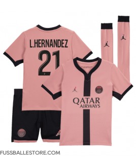 Günstige Paris Saint-Germain Lucas Hernandez #21 3rd trikot Kinder 2024-25 Kurzarm (+ Kurze Hosen)